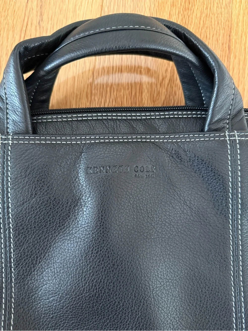 Mens Kenneth Cole Crossbody Leather Messenger Bag
